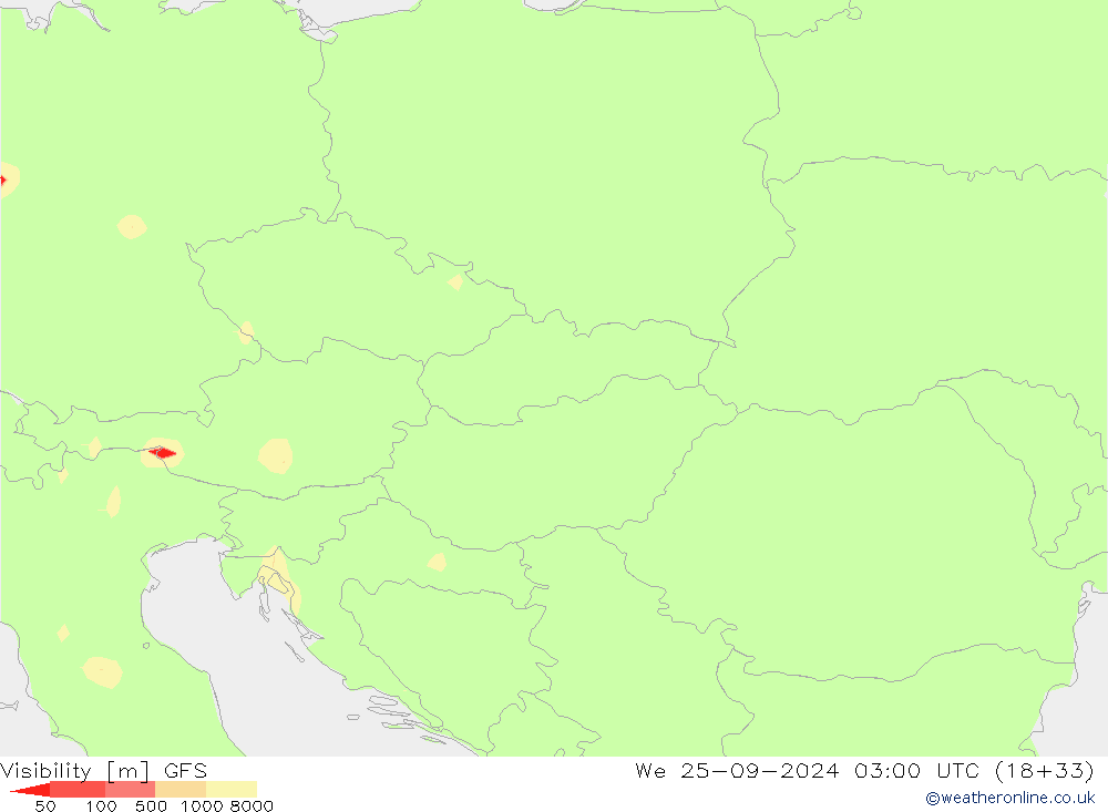 Visibilité GFS mer 25.09.2024 03 UTC