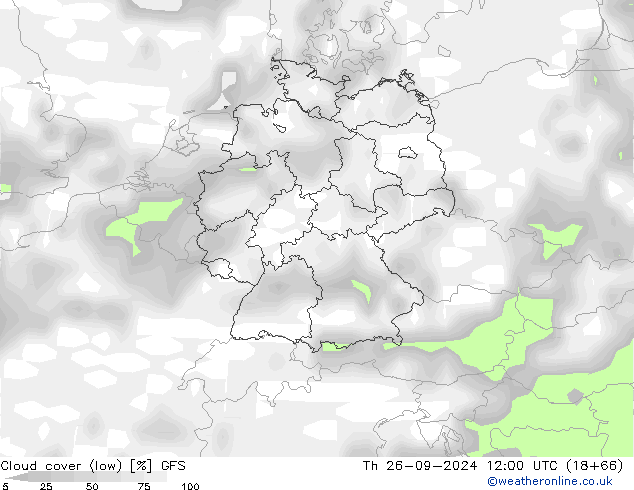 nízká oblaka GFS Čt 26.09.2024 12 UTC