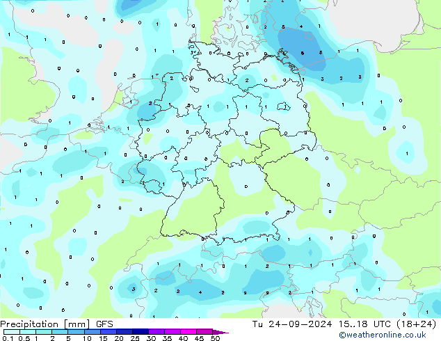 Precipitación GFS mar 24.09.2024 18 UTC