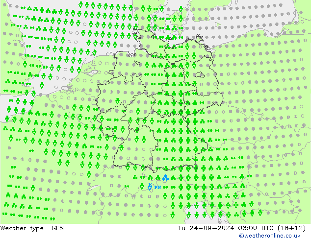 Tipo de precipitación GFS mar 24.09.2024 06 UTC