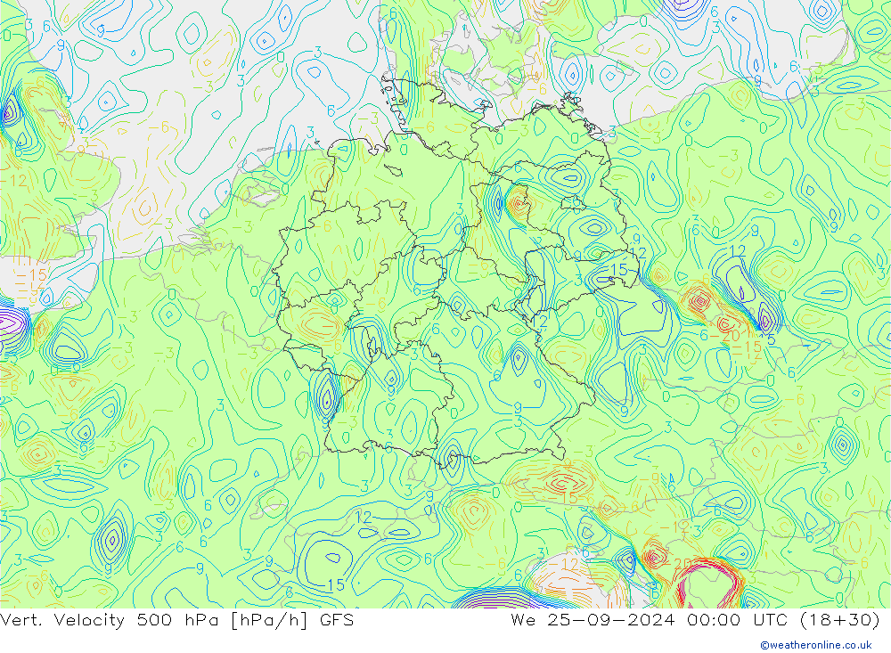 Vert. Velocity 500 hPa GFS We 25.09.2024 00 UTC