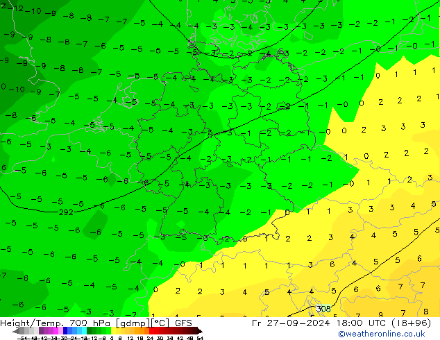 Height/Temp. 700 hPa GFS Settembre 2024