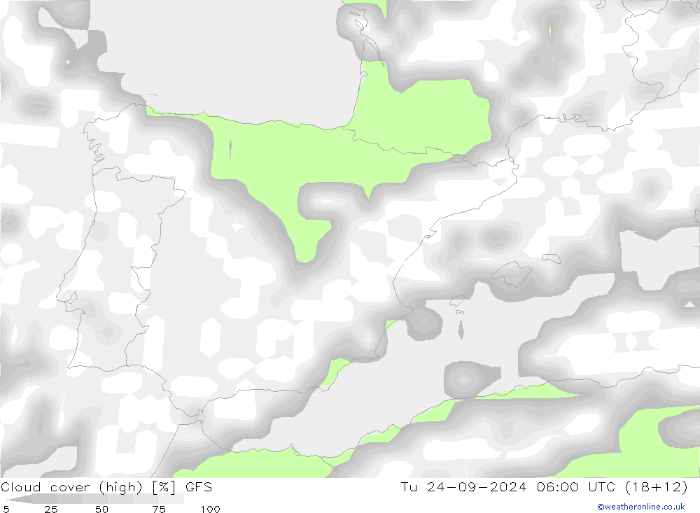 nuvens (high) GFS Ter 24.09.2024 06 UTC