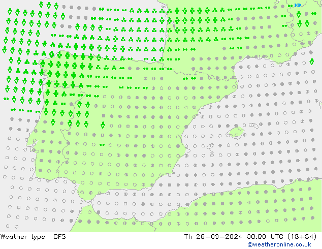 Weather type GFS Čt 26.09.2024 00 UTC