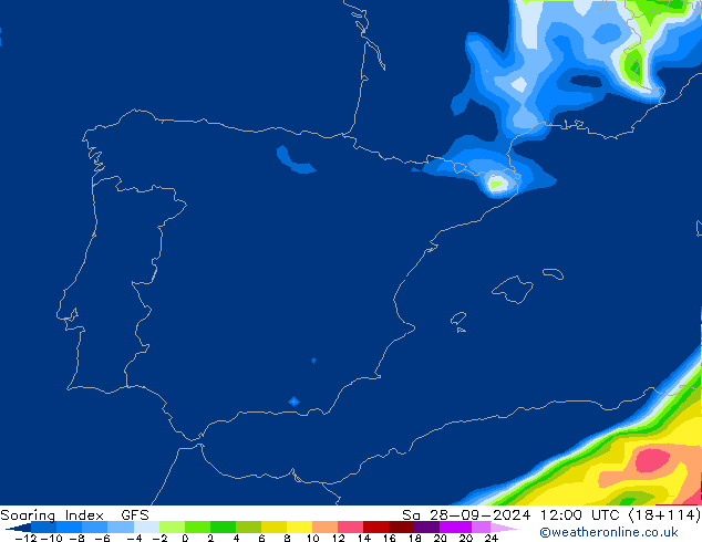 Soaring Index GFS Sa 28.09.2024 12 UTC