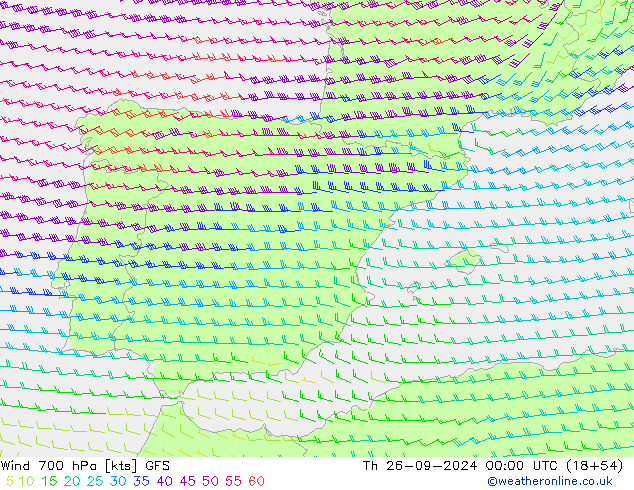  700 hPa GFS  26.09.2024 00 UTC