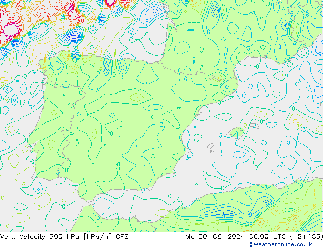 Vert. Velocity 500 hPa GFS Mo 30.09.2024 06 UTC