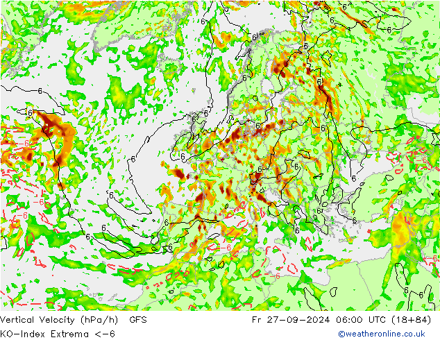 Convection-Index GFS Pá 27.09.2024 06 UTC