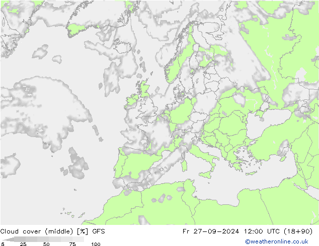 Bulutlar (orta) GFS Cu 27.09.2024 12 UTC