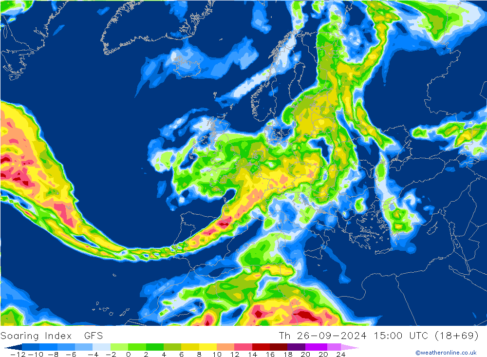 Soaring Index GFS jue 26.09.2024 15 UTC