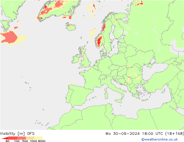 Zicht GFS ma 30.09.2024 18 UTC