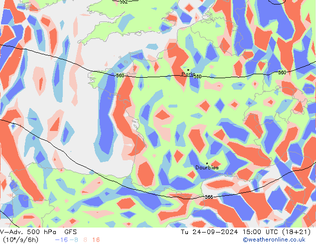 V-Adv. 500 hPa GFS September 2024