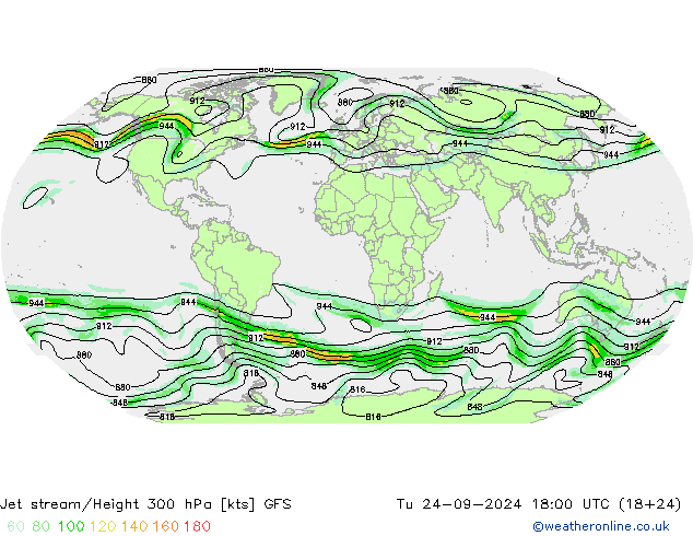 Jet Akımları GFS Sa 24.09.2024 18 UTC