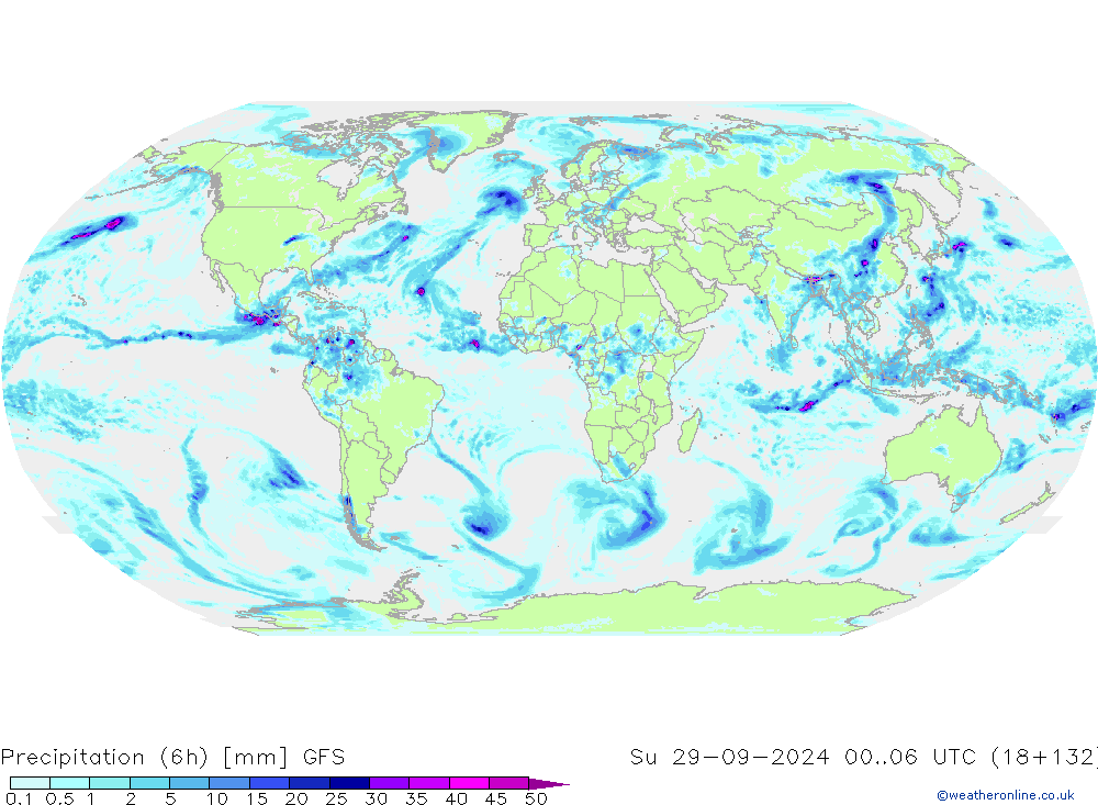 Z500/Rain (+SLP)/Z850 GFS Su 29.09.2024 06 UTC