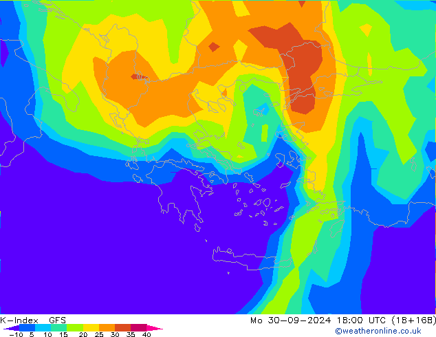 K-Index GFS Mo 30.09.2024 18 UTC