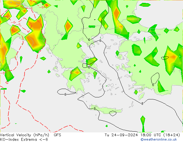 Convection-Index GFS  24.09.2024 18 UTC