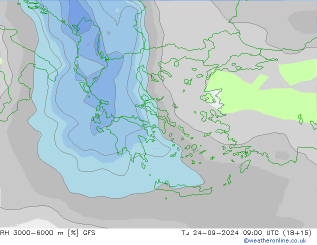 Humedad rel. 3000-6000m GFS mar 24.09.2024 09 UTC