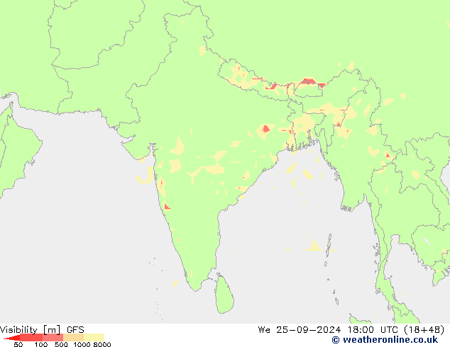 Visibility GFS We 25.09.2024 18 UTC