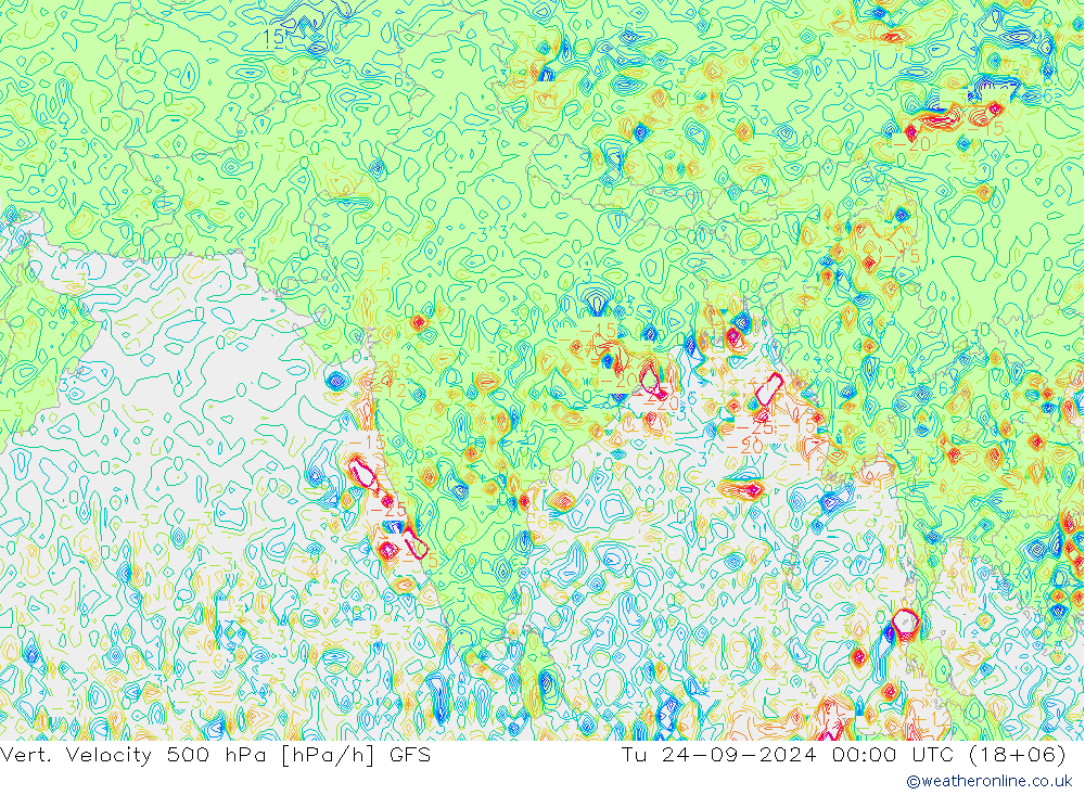 Vert. Velocity 500 гПа GFS вт 24.09.2024 00 UTC