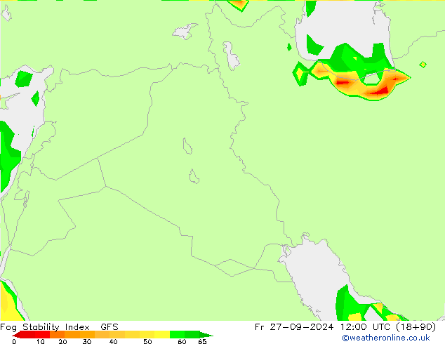 Fog Stability Index GFS Fr 27.09.2024 12 UTC