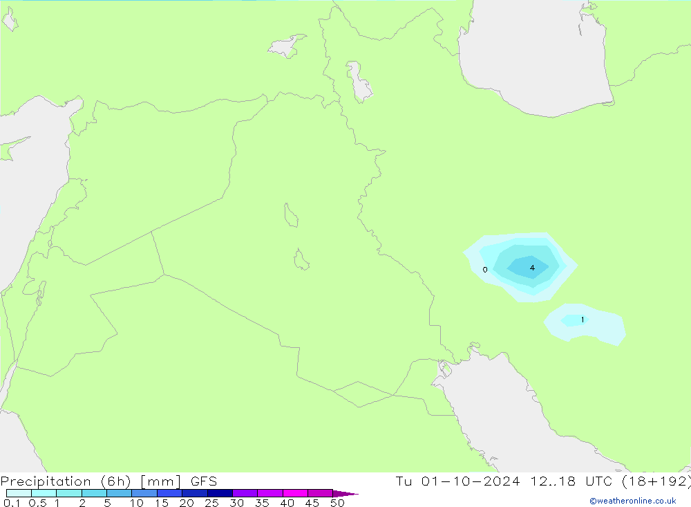 Z500/Rain (+SLP)/Z850 GFS Tu 01.10.2024 18 UTC