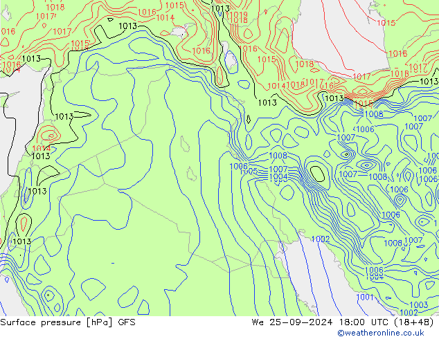 GFS: We 25.09.2024 18 UTC