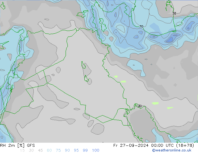 RH 2m GFS Sex 27.09.2024 00 UTC