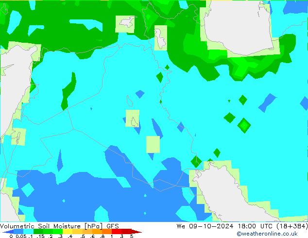 Hacimsel Toprak Nemi GFS Çar 09.10.2024 18 UTC