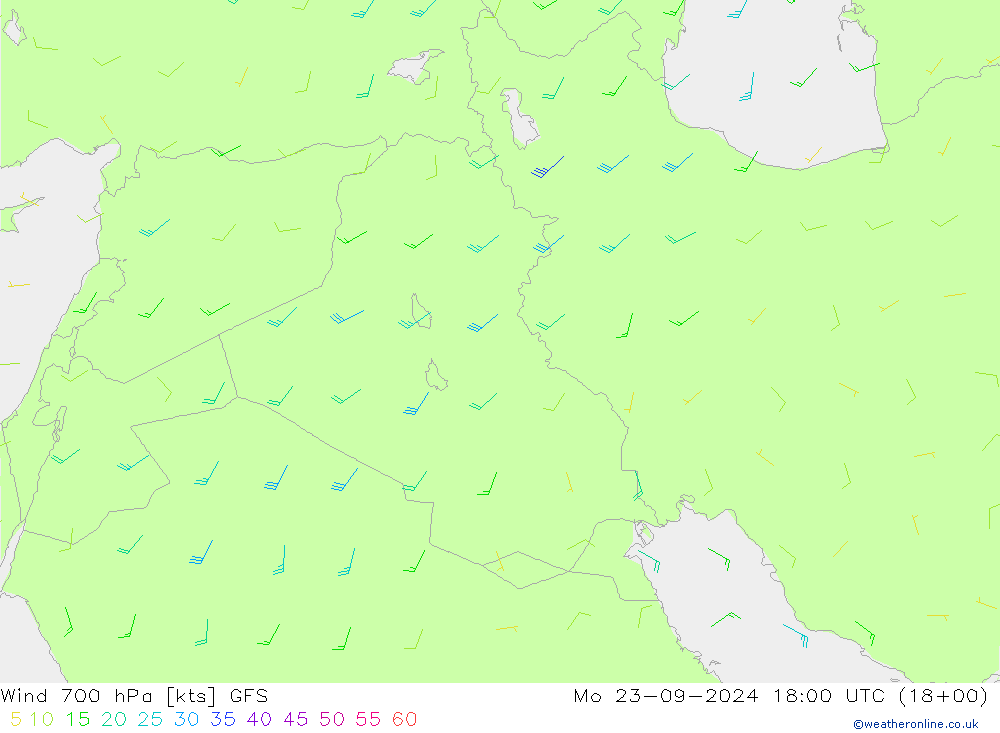  700 hPa GFS  23.09.2024 18 UTC