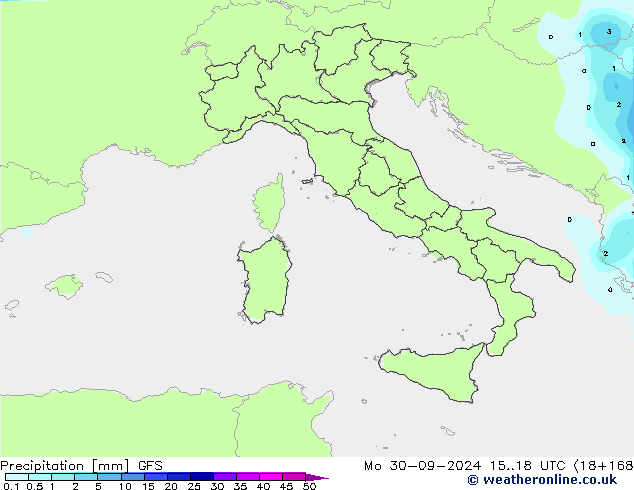 Precipitation GFS Mo 30.09.2024 18 UTC