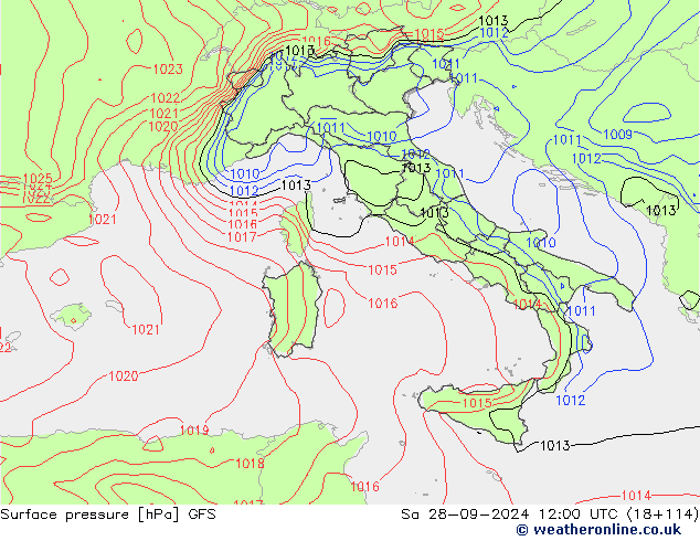 GFS: Cts 28.09.2024 12 UTC