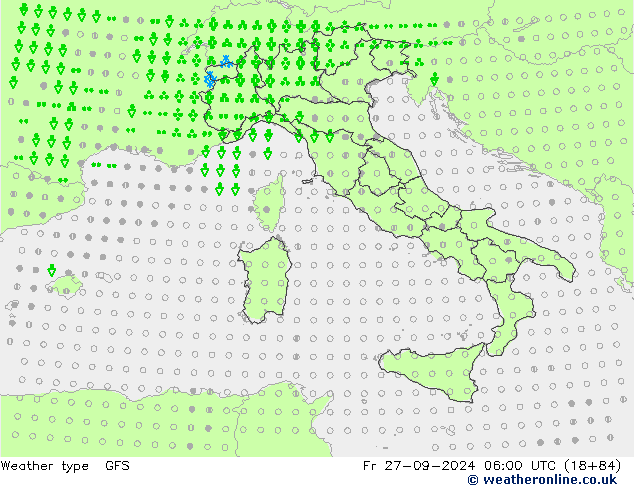 Weather type GFS Fr 27.09.2024 06 UTC