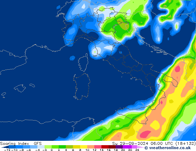 Soaring Index GFS dom 29.09.2024 06 UTC