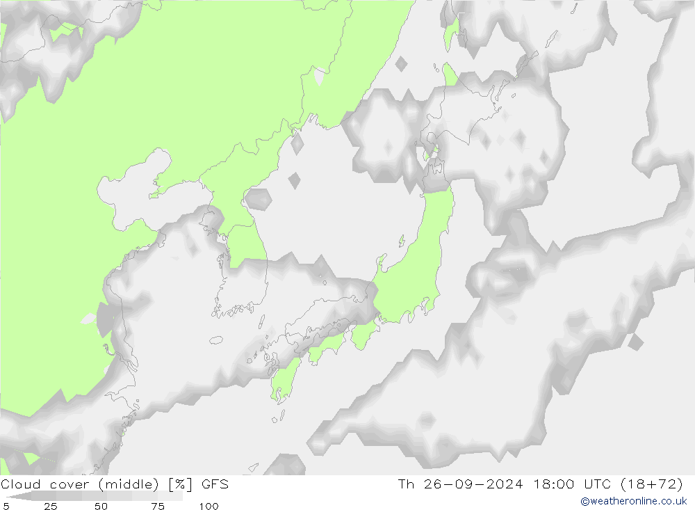 Bulutlar (orta) GFS Per 26.09.2024 18 UTC