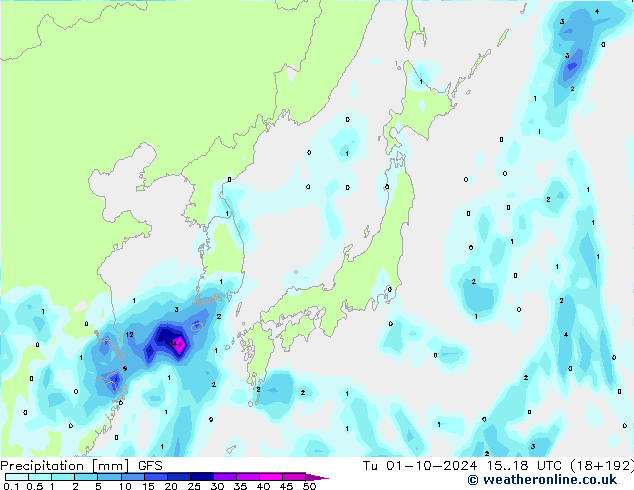 GFS: Ter 01.10.2024 18 UTC