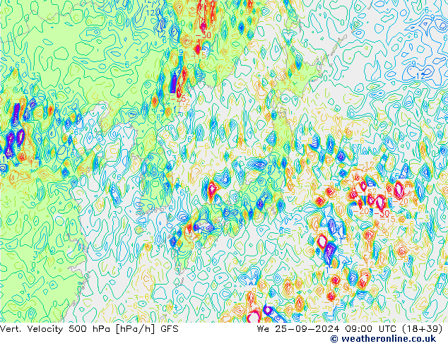 Vert. Velocity 500 hPa GFS We 25.09.2024 09 UTC