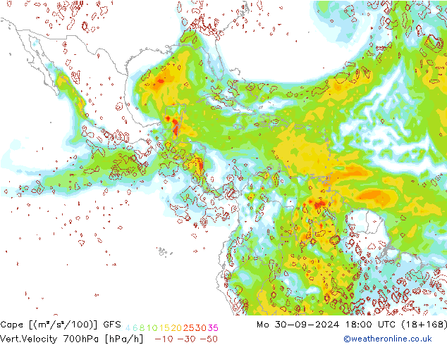 Cape GFS Seg 30.09.2024 18 UTC