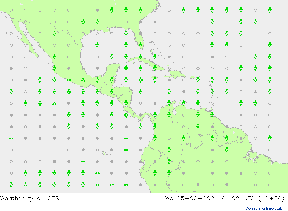 Yağış Türü GFS Çar 25.09.2024 06 UTC