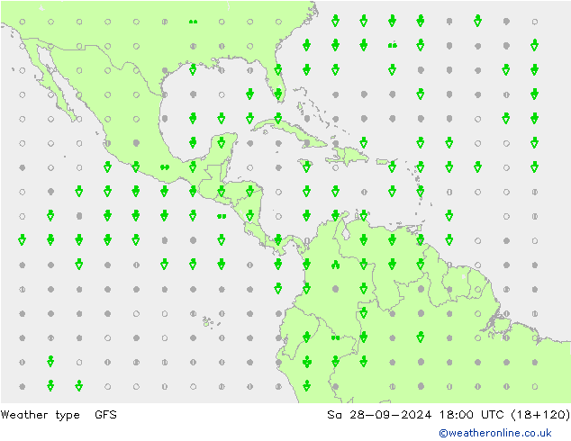 tipo de precipitação GFS Sáb 28.09.2024 18 UTC