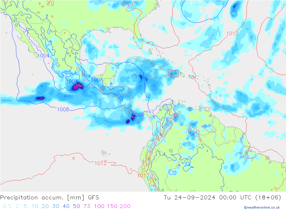 Precipitation accum. GFS mar 24.09.2024 00 UTC