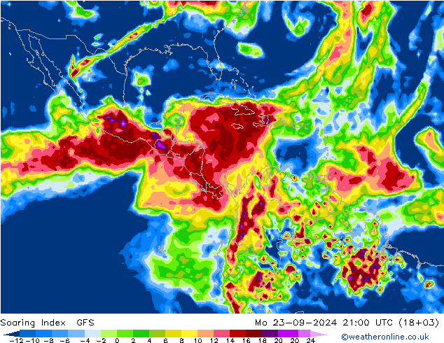 Soaring Index GFS ma 23.09.2024 21 UTC