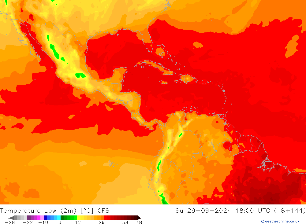 Min.  (2m) GFS  29.09.2024 18 UTC