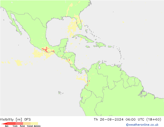 Visibility GFS Th 26.09.2024 06 UTC