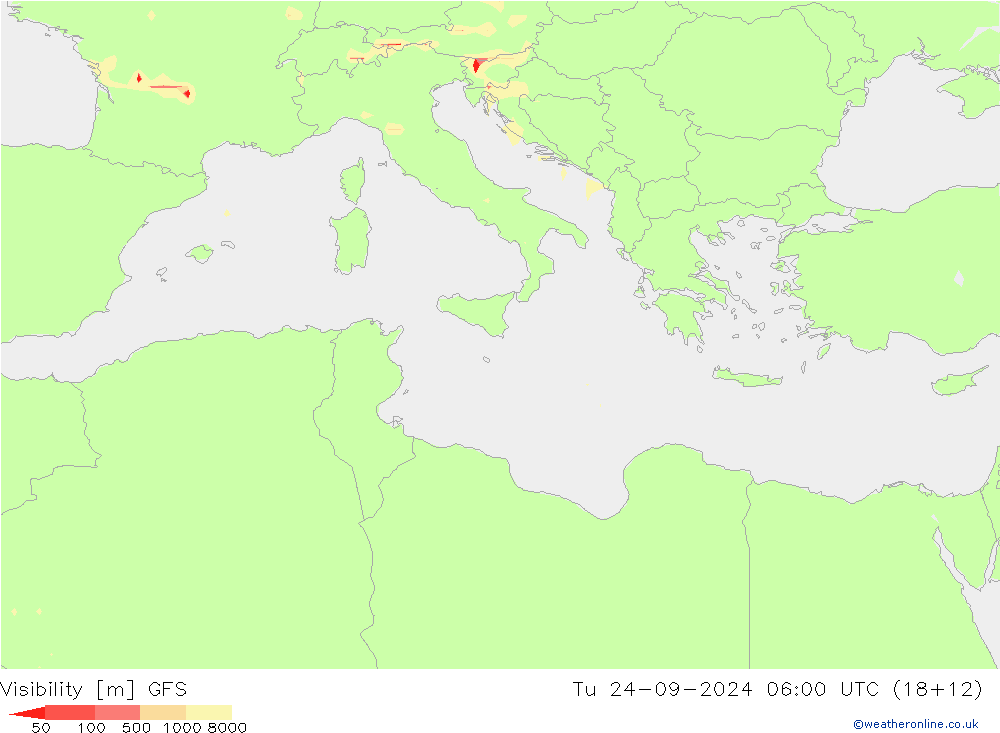 Visibilità GFS mar 24.09.2024 06 UTC