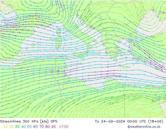  300 hPa GFS  24.09.2024 00 UTC