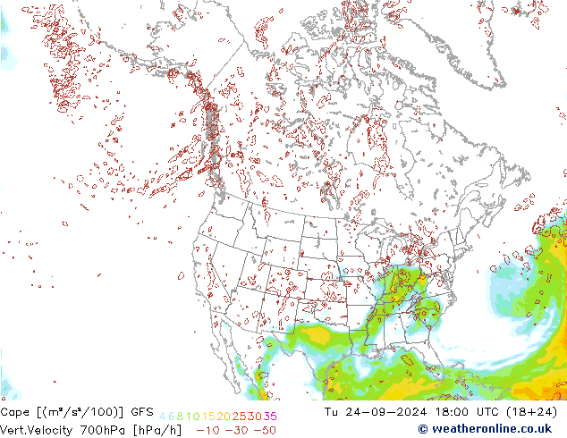 Cape GFS septembre 2024