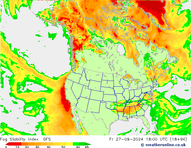 Fog Stability Index GFS Září 2024