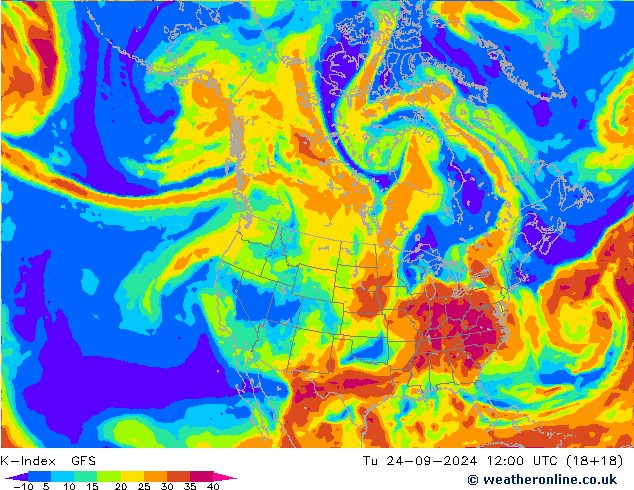 K-Index GFS mar 24.09.2024 12 UTC