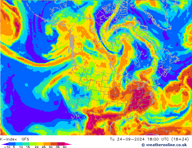 K-Index GFS di 24.09.2024 18 UTC