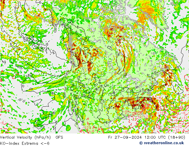 Convection-Index GFS pt. 27.09.2024 12 UTC